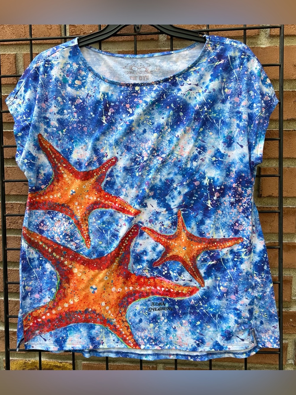 Leoma Lovegrove Blue Tie-Dye Starfish Top